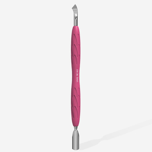Pousse-cuticules UNIQ-10 TYPE 4.2 (Lame arrondie, étroite et courbée) en acier inoxydable, bords tranchants, double extrémité, pour manucure - Product Image 1