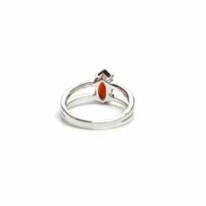 Anillo de Boda de Lujo de Plata de Ley 925 con Granate Rojo Natural, Joyería Delicada con Piedras Preciosas para Mujer, Regalo - Product Image 6