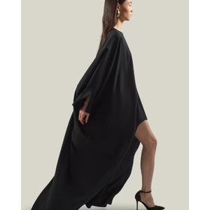 Handmade Premium Quality Elegant Women's Floor-Length <b>Kaftan</b> Dress Loose Fit Stretchable Party Wear Black For Women In Wholesale - Product Image 4
