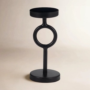 Candelabro Decorativo de Metal Plateado en Forma de Cilindro, Centro de Mesa de Lujo, Portavelas de Pilar Plateado Martillado - Product Image 5