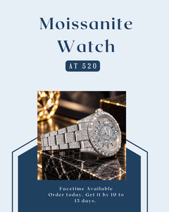 Montre de Luxe Personnalisée en Moissanite pour Homme, Best-seller, Quartz Glacé, Acier Inoxydable, Cadran à Chiffres Romains, Style Hip-Hop, Vente en Gros avec Boîte - Product Image 1