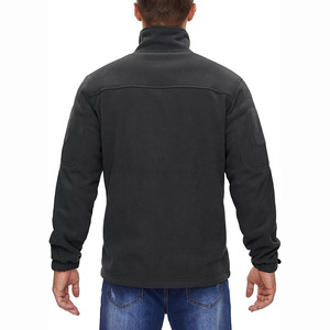 KALAIBEN <b>Men's</b> Casual Winter Bomber Jacket Full-Zip <b>Fleece</b> Canvas Pockets Stand Collar OEM Service Windproof Waterproof Front - Product Image 3