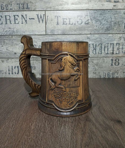 Taza de Madera con Diseño de Caballo, Taza de Madera Rústica con Temática Ecuestre, Precio Directo de Fábrica - Product Image 4