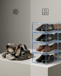 Modern Stackable Clear Acrylic Customizable Size Color for Shoe Organizer Store <b>Display</b> Easy Assembly Attract - Product Image 2