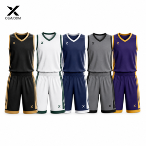 Vêtements de sport respirants à séchage rapide 100% polyester, ensembles d'uniformes de basketball, logo imprimé personnalisé, sublimation, nom d'équipe personnalisé - Product Image 1