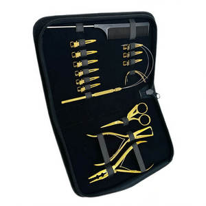 Kit d'outils pour extensions de cheveux et micro-liaisons avec logo personnalisé, couleur unie unique, design personnalisé, professionnel pour salon de coiffure - Product Image 1