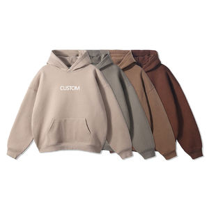 Sweat à capuche oversize pour homme en molleton de coton premium, coupe décontractée, poche kangourou, style streetwear décontracté, haut pour tous les jours - Product Image 2