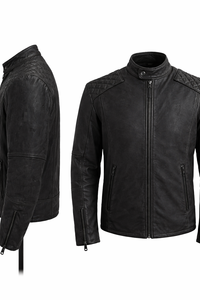 Most Popular Quality Cow Men Motorbike Destroy Leather Jackets black Color with Ce approved <b>protectors</b>. - Product Image 4