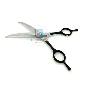 Anti Slip Grip Premium Quality Curved Stainless Steel Manual Pet Grooming <b>Scissors</b> Best Selling - Product Image 2