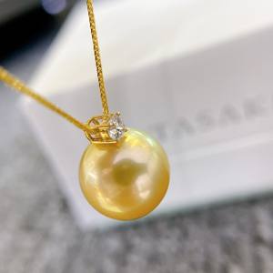 จี้ไข่มุกน้ำเค็มคลาสสิกทรงจักรพรรดินี ขนาด 11-12 มม. ไข่มุกน่านางหยาง คุณภาพพื้นฐาน มีตำหนิเล็กน้อย ตัวจี้เงินแท้ S925 สร้อยคอจี้ - Product Image 2