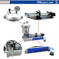 Machine de remplissage semi-automatique verticale TVF à haute précision, entraînée par moteur pneumatique, pour liquides et poudres, idéale pour les cosmétiques et les boissons - Offre Spéciale