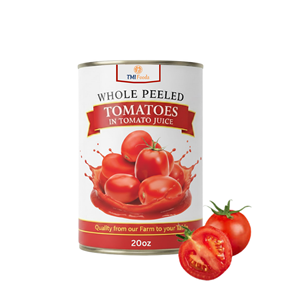 Tomates pelées savoureuses en jus de tomate, conditionnées en conserve de 20 oz, prix d'usine du fabricant vietnamien, best-seller - Product Image 1