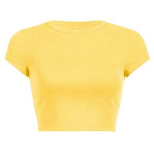 Precio al por Mayor, Diseño Personalizado, Top Corto para Mujer, Nuevo Estilo, Transpirable, de Secado Rápido, 100% Algodón Jersey, Cuello Redondo, Alta Calidad - Product Image 2