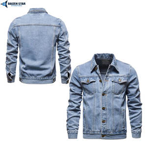Chaqueta de Mezclilla Clásica Casual para Hombre, Estilo Vintage, Ropa de Calle Moderna, Lavado a la Piedra, Parches, Botones, Cómoda para Uso Diario - Product Image 3