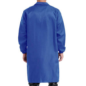 High Quality Woven Cotton Lab Coat for Unisex Professional Use 4-Button Long Sleeve Medical Coat with Pockets - Product Image 2