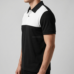 Chemises Polo Homme en Gros, Personnalisables, Manches Courtes, Color Block, Décontractées, T-Shirt Polo OEM - Product Image 4