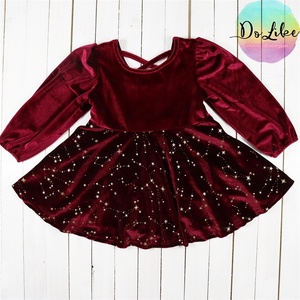 Wholesale Kids Frocks Design Winter Baby <strong>Dress</strong> Toddler <strong>Velvet</strong> <strong>Girls</strong> <strong>Dresses</strong> 2-12 Years for Christmas - Product Image 3