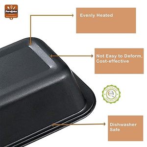 ชุดทำเค้ก 3 ชิ้น ทำจากเหล็กกล้าคาร์บอน สำหรับอบเค้กในไมโครเวฟ เตาอบ OTG และเครื่องล้างจาน รูปหัวใจและสี่เหลี่ยม - Product Image 4