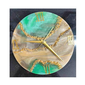 Round Shape Resin <b>Wall</b> <b>Clock</b> for Home and Office Decor Quartz Battery Powered Antique Style Modern Design - Product Image 5