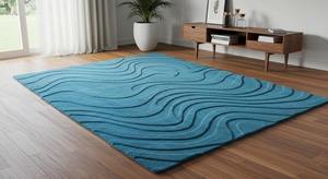 Alfombra de Lana Hecha a Mano de Primera Calidad, Diseño Floral Contemporáneo, Alfombra de Lujo |   Alfombra de Lana Suave Hecha a Mano, Apta para Mascotas, 1 Pieza - Product Image 2