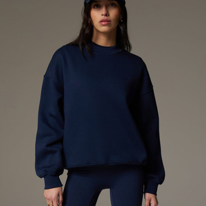 Top Trending Wholesale Custom Logo Women's Embroidered Sweatshirt Ribbed Neckline Cuffs & Hem Women's <b>Workout</b> <b>Hoodie</b> Sweatshirts - Product Image 1