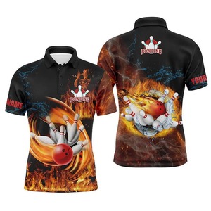 Custom Front & <b>Back</b> Design Polo Shirt – 100% Polyester, 3D Sublimation Printed Bowling Shirt for Men, Quick-Dry & Breathable - Product Image 5