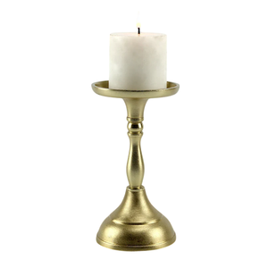 Candelabro de la mejor calidad para decoración del hogar, portavelas con acabado dorado, aluminio fundido, hecho a mano, personalizado, S/2 - Product Image 2