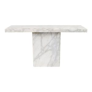 Best Seller Stone Console <b>Table</b> With Round Pillar Base Luxury Entryway Furniture For Home Hotel Decor - Product Image 4