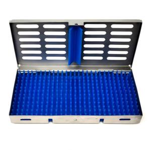 Boîte de rangement pour instruments chirurgicaux dentaires en acier inoxydable de haute qualité, plateau de stérilisation manuel, autoclave 7.25x3.5 chirurgical - Product Image 1