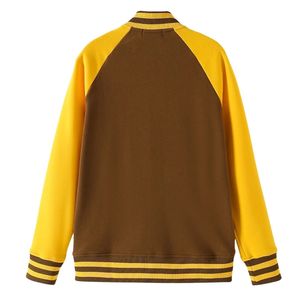 Veste polaire raglan Iota Phi Theta marron doré, style universitaire grec, veste zippée premium pour fraternité - Product Image 2