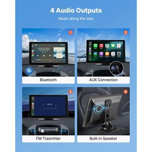 9 pollici HD Wireless Auto Stereo portatile Touch Screen Radio CarPlay Android Auto Auto di navigazione di Backup con telecamera di controllo vocale Auto - Product Image 5