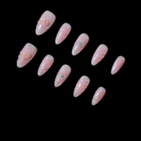 Ongles press-on exclusifs peints à la main, art 3D, design personnalisé, qualité supérieure, application facile, fournisseur en gros, prix compétitif
