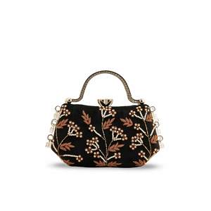 Black P15399 Fancy <b>Evening</b> <b>Bag</b> Clutch - Product Image 3