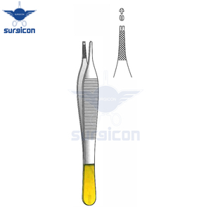 Pinces à dissection Adson 1x2 dents 12 cm (4-3/4 pouces) en acier inoxydable, pinces chirurgicales pour tissus, précision, profil normal - Product Image 2