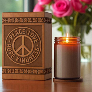 Handmade Rosewood Cremation Urn: Engraved Floral Memorial Keepsake Memorial Keepsake by AYAANS - Product Image 4