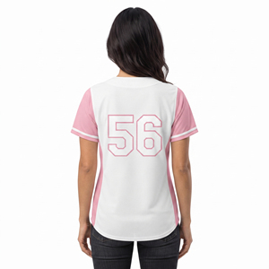 Ladies Full Button Baseball Jersey Customized Women's Baseball Sportswear Jersey Lightweight Breathable Baseball Jersey - Product Image 2