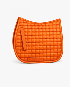 Nouvelle conception de tapis de selle en coton et polyester pour le dressage et le saut d'obstacles, respirant, couleur orange, pour la course hippique et l'équitation - Product Image 2