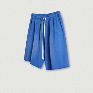 Pantalones Cortos de Moda 2026, Estilo Vintage, con Borde Crudo, Felpa Francesa, 100% Algodón, Casuales, para Hombre, para Correr, Fitness, Lavado Ácido - Product Image 3