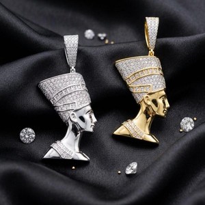Colgante de Letra Personalizado de Moissanita, Amuleto de Cabeza de Gato de Plata, Joyería con Nombre de Diamantes de Imitación, Regalo Lindo Unisex para Fiesta, Chapado en Oro - Product Image 4