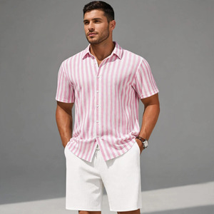 2026 Wholesale Summer Men's Casual Shorts <b>Set</b> Plain Color Solid 100% Cotton Jersey Quick Dry Knitted Customized Logo <b>Twin</b> <b>Set</b> - Product Image 1