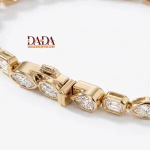 Elegante Pulsera de Diamantes Cultivados en Laboratorio con Corte Ovalado y Engaste de Bisel para Mujer, Joyería Fina Minimalista, Delicada Pulsera de Diamantes - Product Image 6