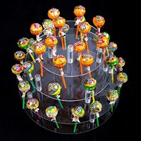 Supports à sucettes en acrylique transparent avec plusieurs supports et trous, étanches et portables, pour présentoir de bureau/extérieur avec impression