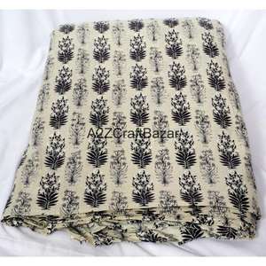 Tela Ecológica, Transpirable, de Secado Rápido, Ligera, 100% Algodón, Tejida con Estampado de Bloques de Rajastán, para Prendas de Mujer y Niña - Product Image 1