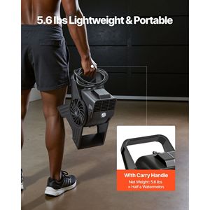 Ventilatore Portatile ad Alta Velocità da 13 Pollici, 300 CFM, 3 Velocità, Leggero, con Flusso d'Aria Multi-Angolare per Ventilazione - Product Image 6