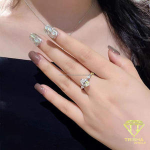 Luxury Oval Cut Moissanite Diamond <b>Ring</b> In 925 Sterling <b>Silver</b> With Side Stones Elegant <b>Solitaire</b> Engagement Jewelry For Women - Product Image 6