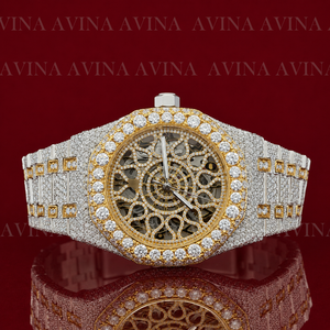Luxury Iced Out Moissanite <b>Skeleton</b> Hip Hop <b>Watch</b> for Men | Full Pave <b>Automatic</b> Mechanical Diamond <b>Watch</b> - Product Image 3
