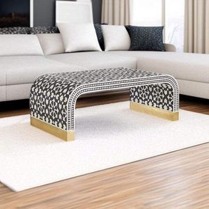 Mesa con Incrustaciones de Hueso de ILAHI, Diseño Moderno con Detalles de Ágata, Almacenamiento Portátil, Muebles para el Hogar - Product Image 2