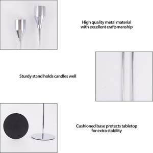 Lot de 6 bougeoirs décoratifs vintage modernes à prix avantageux pour mariage, anniversaire et décoration intérieure - Product Image 2