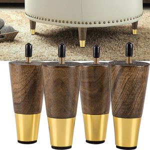 Nordicleatherwood Solid Wood Furniture Leg with <b>Copper</b> Wooden <b>Accessories</b> Sofa Bed Cabinet <b>Kitchen</b> Application - Product Image 3