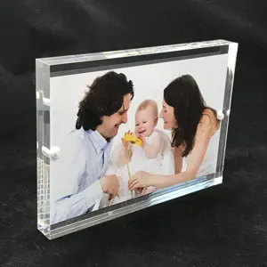 custom designed clear acrylic photo picture frames for new born baby